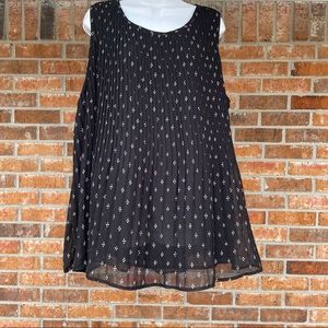 AVA&VIV Flowy Black&white tank Sz 1X